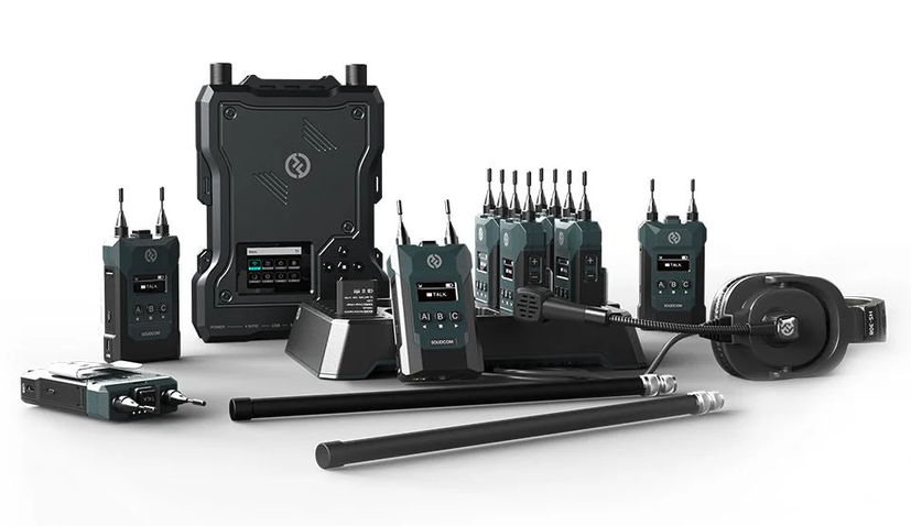 Hollyland Solidcom  M1-8B PRO. Intercom Audio with 8 beltpacks.  / Double Headset450m